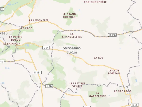 Plan de Saint-Marc-du-Cor