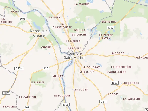 Plan de Tournon-Saint-Martin