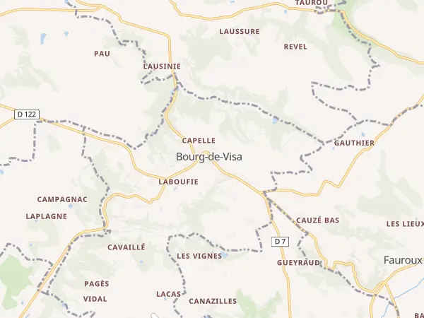 Plan de Bourg-de-Visa