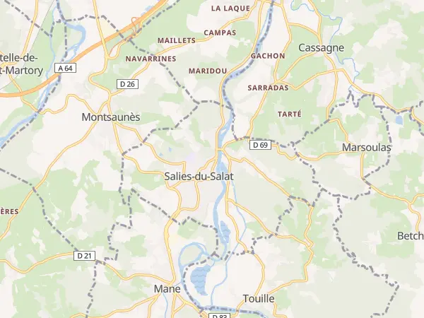 Plan de Salies-du-Salat