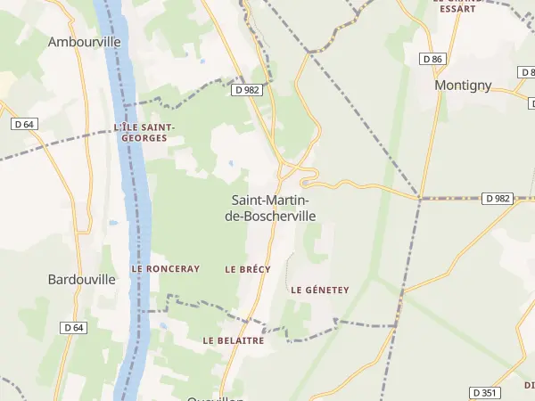 Plan de Saint-Martin-de-Boscherville