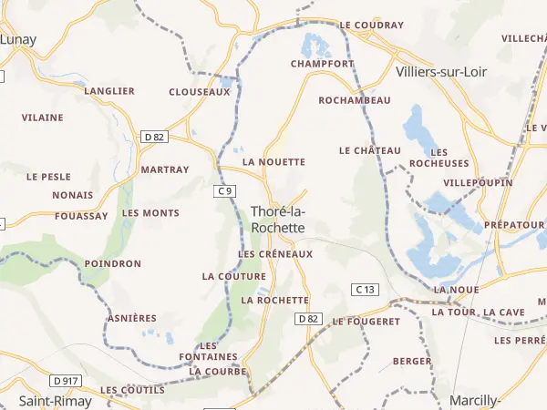 Plan de Thoré-la-Rochette