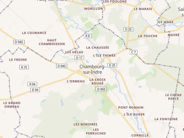 Plan de Chambourg-sur-Indre