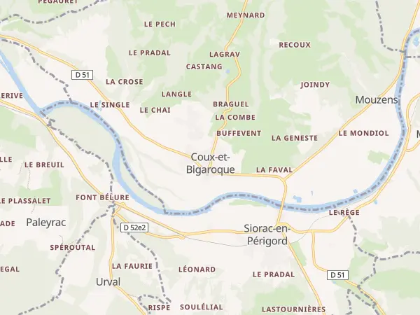 Plan de Coux et Bigaroque-Mouzens