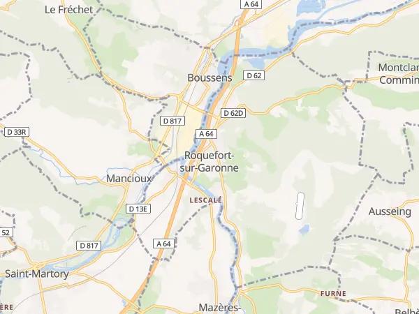 Plan de Roquefort-sur-Garonne