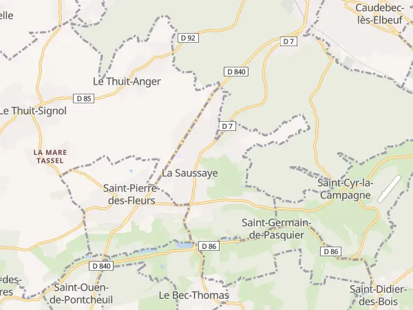 Plan de La Saussaye