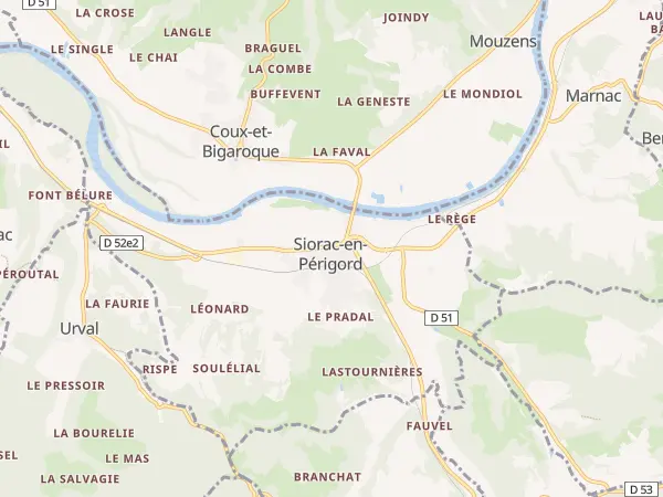 Plan de Siorac-en-Périgord