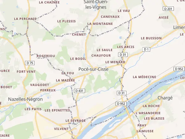 Plan de Pocé-sur-Cisse
