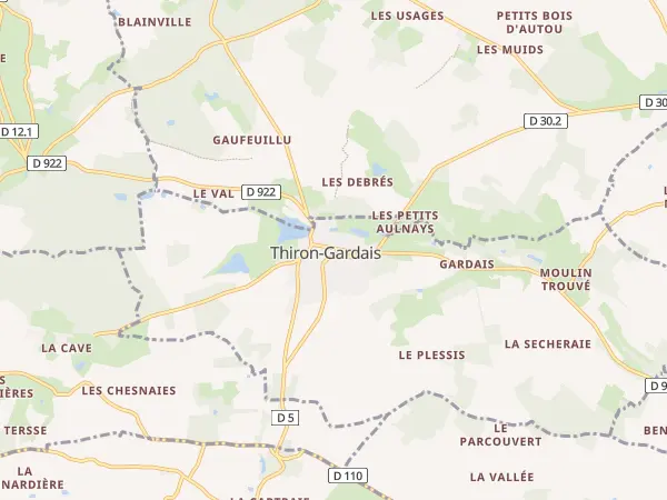 Plan de Thiron-Gardais