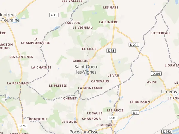 Plan de Saint-Ouen-les-Vignes