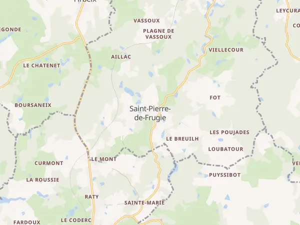 Plan de Saint-Pierre-de-Frugie