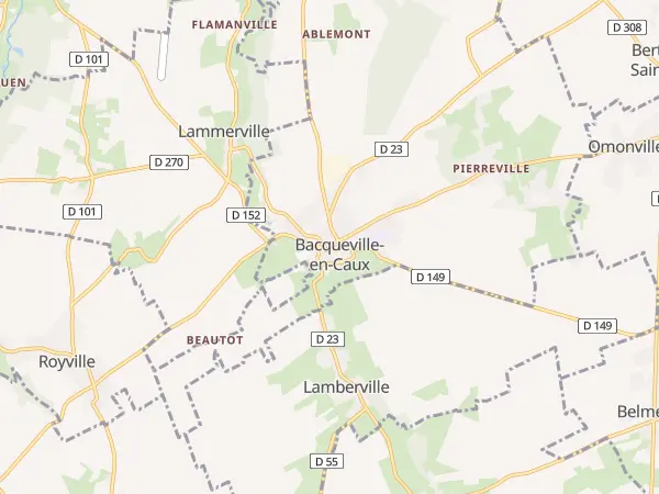 Plan de Bacqueville-en-Caux