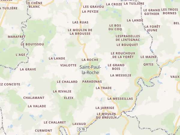 Plan de Saint-Paul-la-Roche