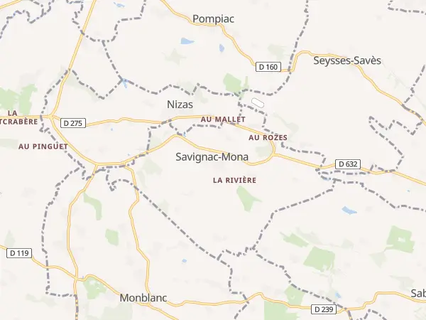 Plan de Savignac-Mona