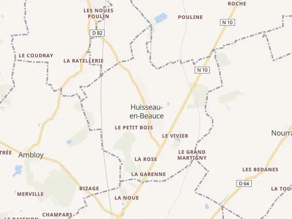Plan de Huisseau-en-Beauce