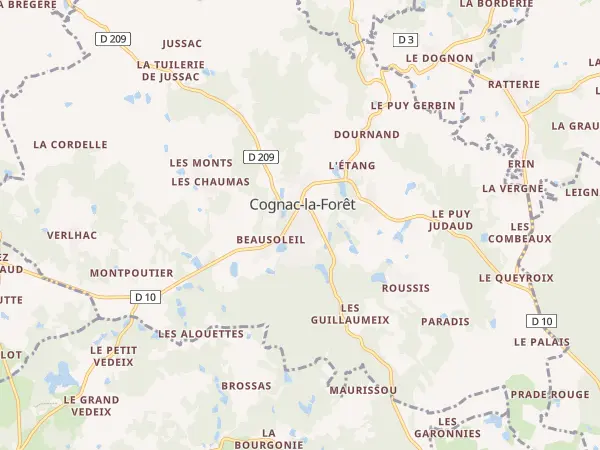 Plan de Cognac-la-Forêt