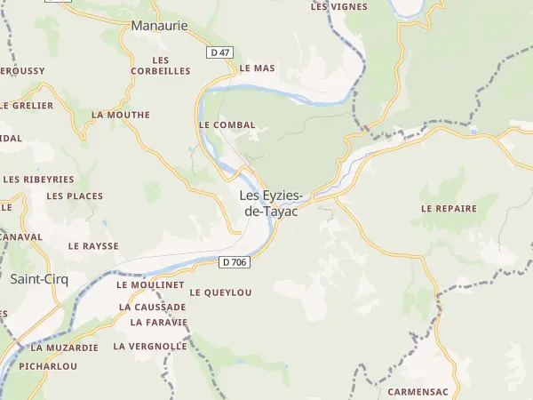 Plan des Eyzies