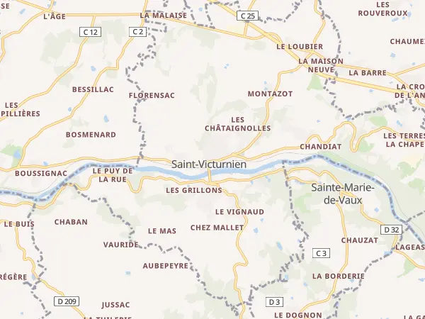 Plan de Saint-Victurnien