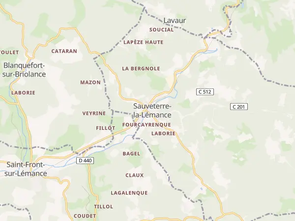 Plan de Sauveterre-la-Lémance