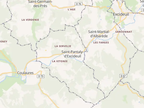 Plan de Saint-Pantaly-d’Excideuil