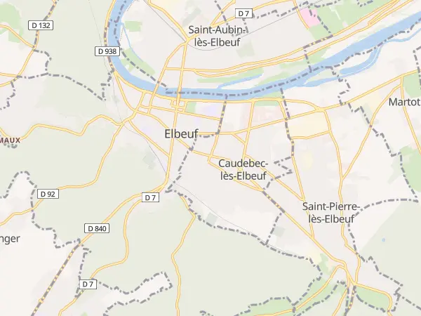 Plan de Caudebec-lès-Elbeuf