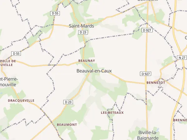 Plan de Beauval-en-Caux