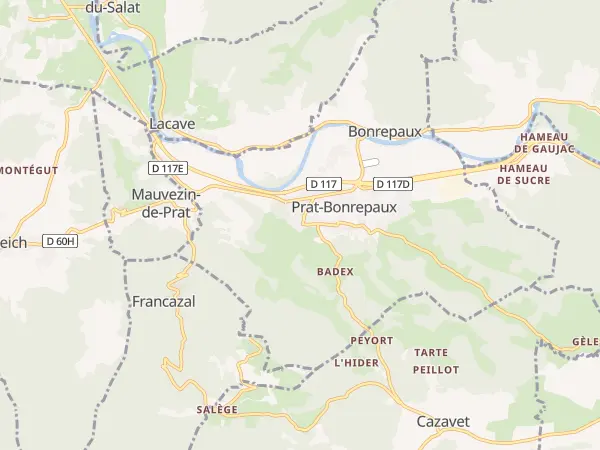 Plan de Prat-Bonrepaux