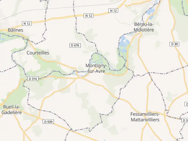 Plan de Montigny-sur-Avre