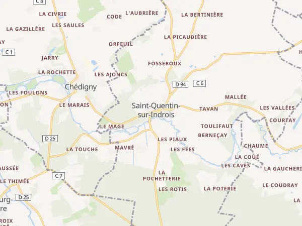 Plan de Saint-Quentin-sur-Indrois