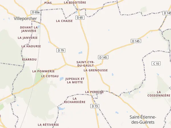 Plan de Saint-Cyr-du-Gault