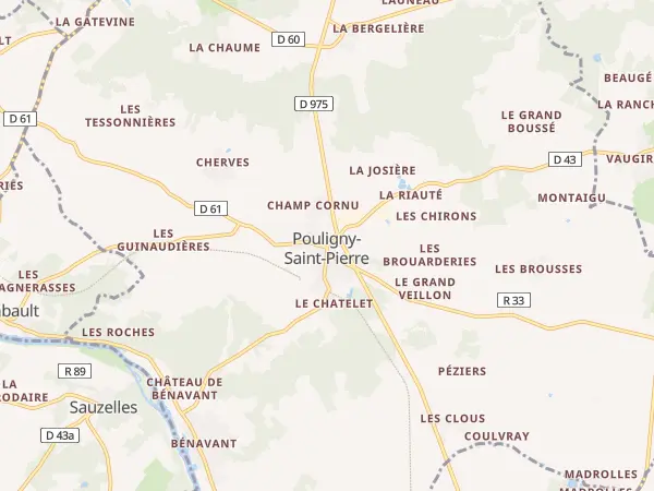Plan de Pouligny-Saint-Pierre