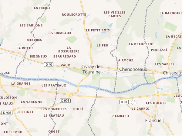 Plan de Civray-de-Touraine