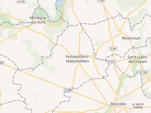 Plan de Fessanvilliers-Mattanvilliers