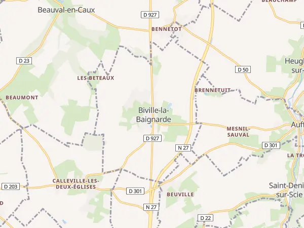 Plan de Biville-la-Baignarde