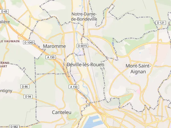 Plan de Déville-lès-Rouen