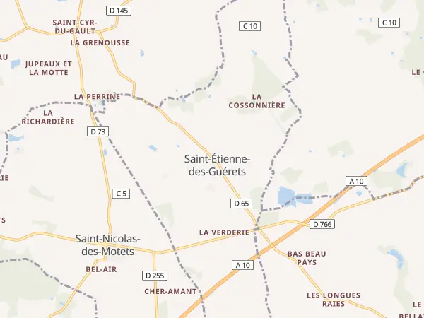 Plan de Saint-Étienne-des-Guérets