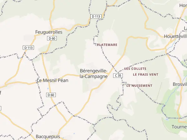 Plan de Bérengeville-la-Campagne
