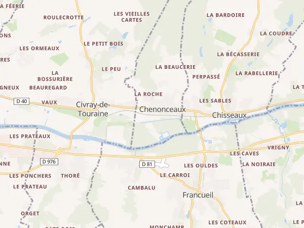 Plan de Chenonceaux