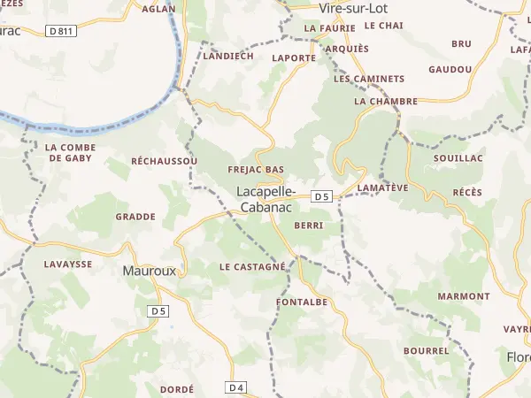 Plan de Lacapelle-Cabanac