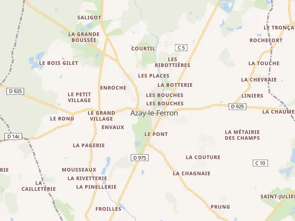 Plan de Azay-le-Ferron