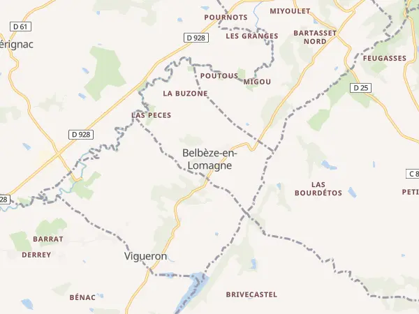 Plan de Belbèze-en-Lomagne