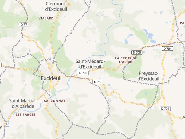 Plan de Saint-Médard-d’Excideuil