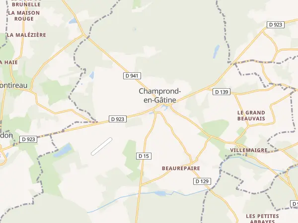 Plan de Champrond-en-Gâtine
