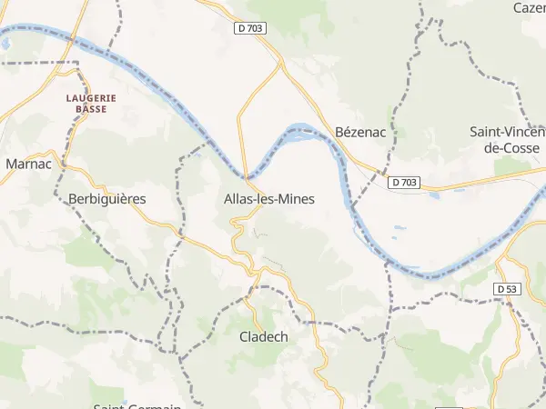 Plan de Allas-les-Mines