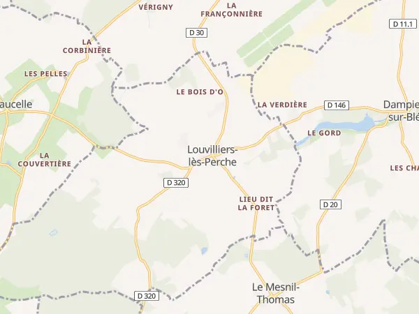 Plan de Louvilliers-lès-Perche