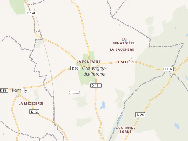 Plan de Chauvigny-du-Perche