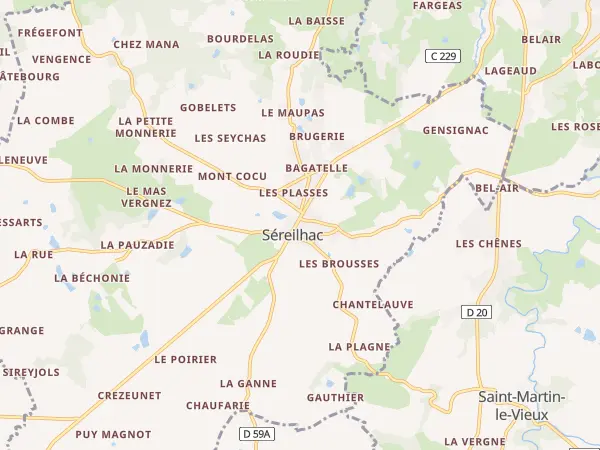 Plan de Séreilhac