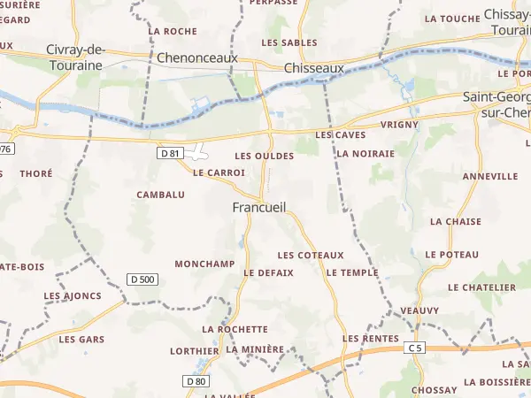 Plan de Francueil