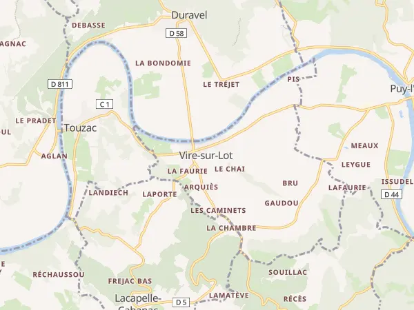 Plan de Vire-sur-Lot