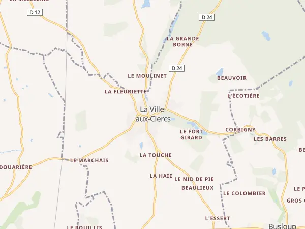 Plan de La Ville-aux-Clercs